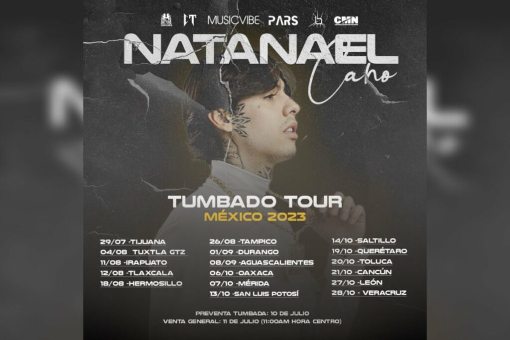 Natanael Cano lanza fechas para su “Tumbado Tour” en México