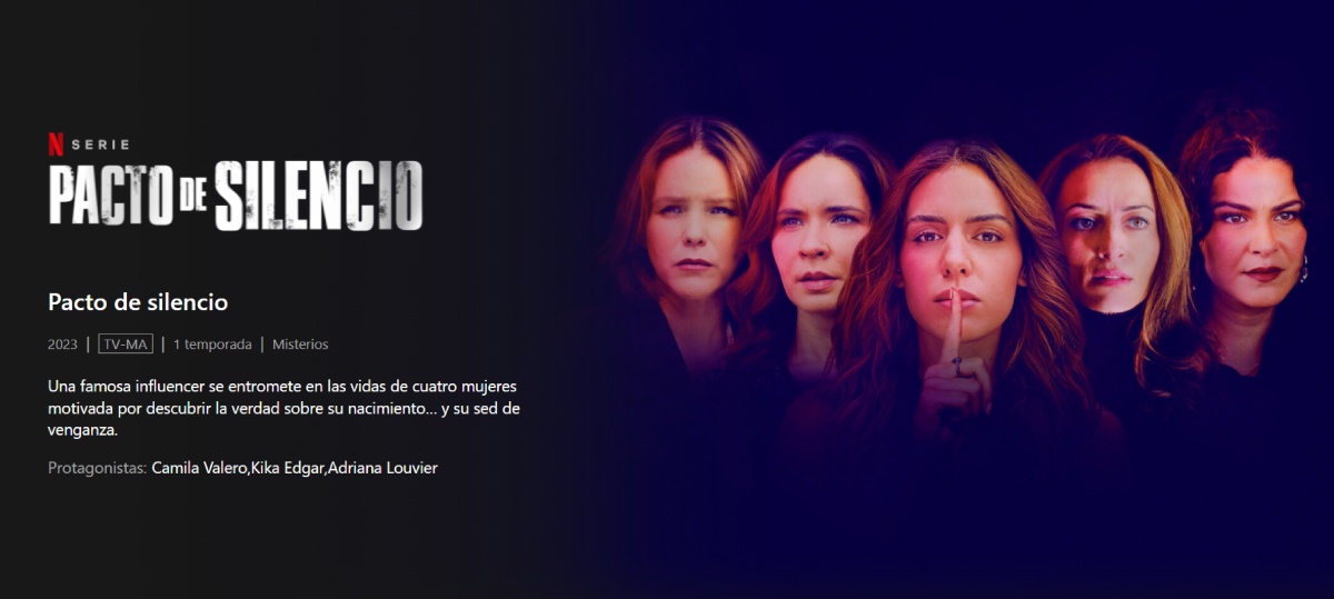 Esta es la portada de la serie Pacto de Silencio en Netflix