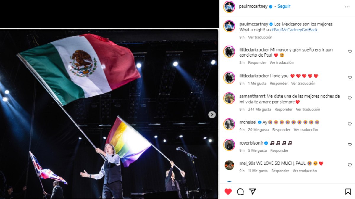 Paul McCartney dice que los mexicanos 